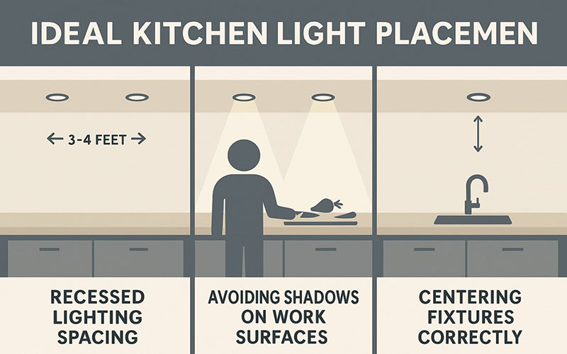 Ideal Kitchen Light Placement