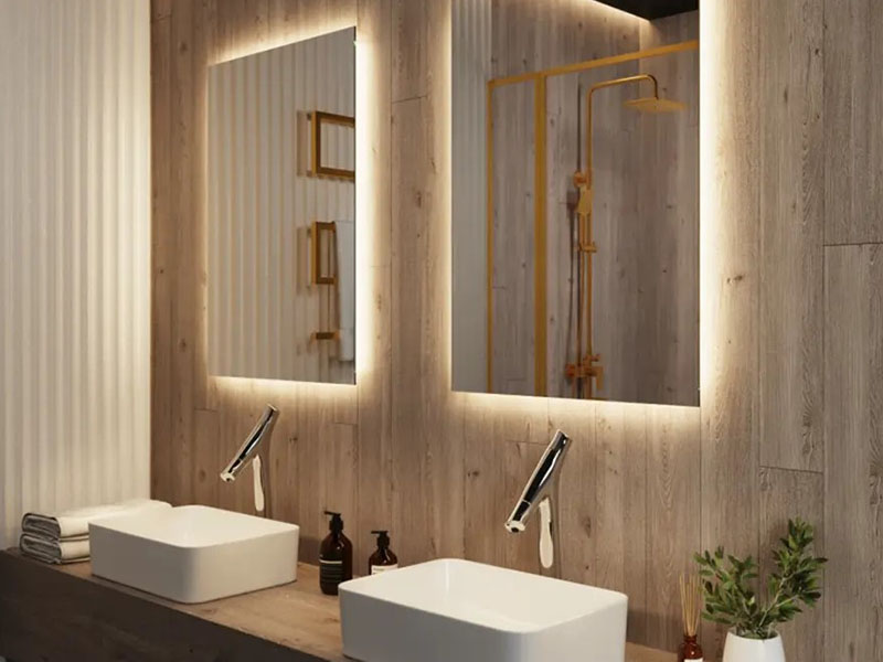 Led Strip Lights Behind The Mirror