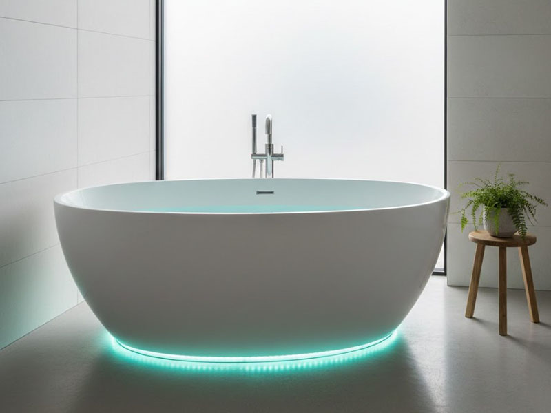 Led Strip Lights Under The Tub Rim