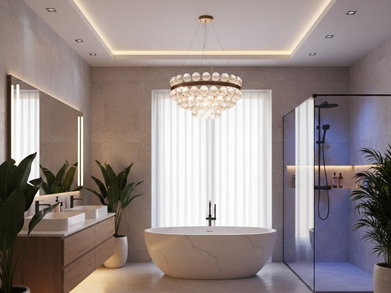 Large Bathroom Lighting Ideas
