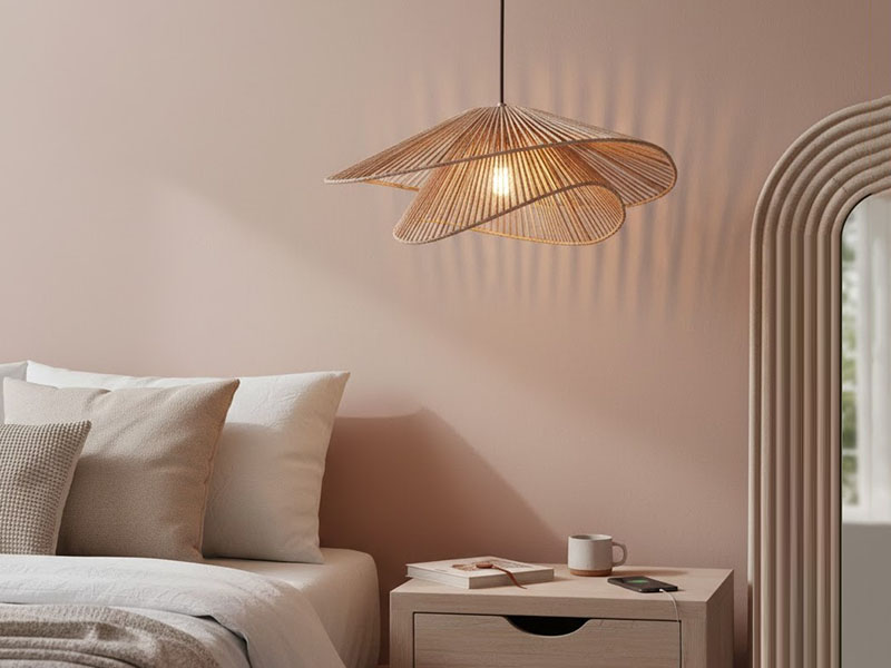 Layered Woven Pendants For Bedside