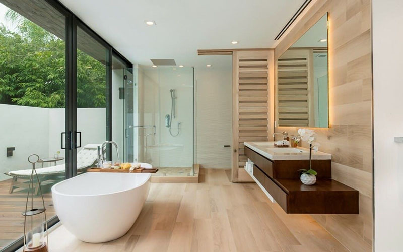 Luxury Spa Bathroom Mirror Lighting Ideas