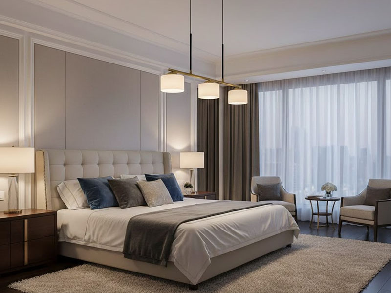 Multi-light Linear Pendant For Large Bedrooms