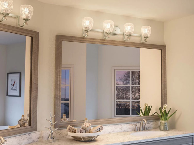 Multi-light Vanity Fixtures For Wide Mirrors