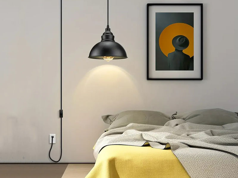 Plug-in Bedside Pendant For Renters