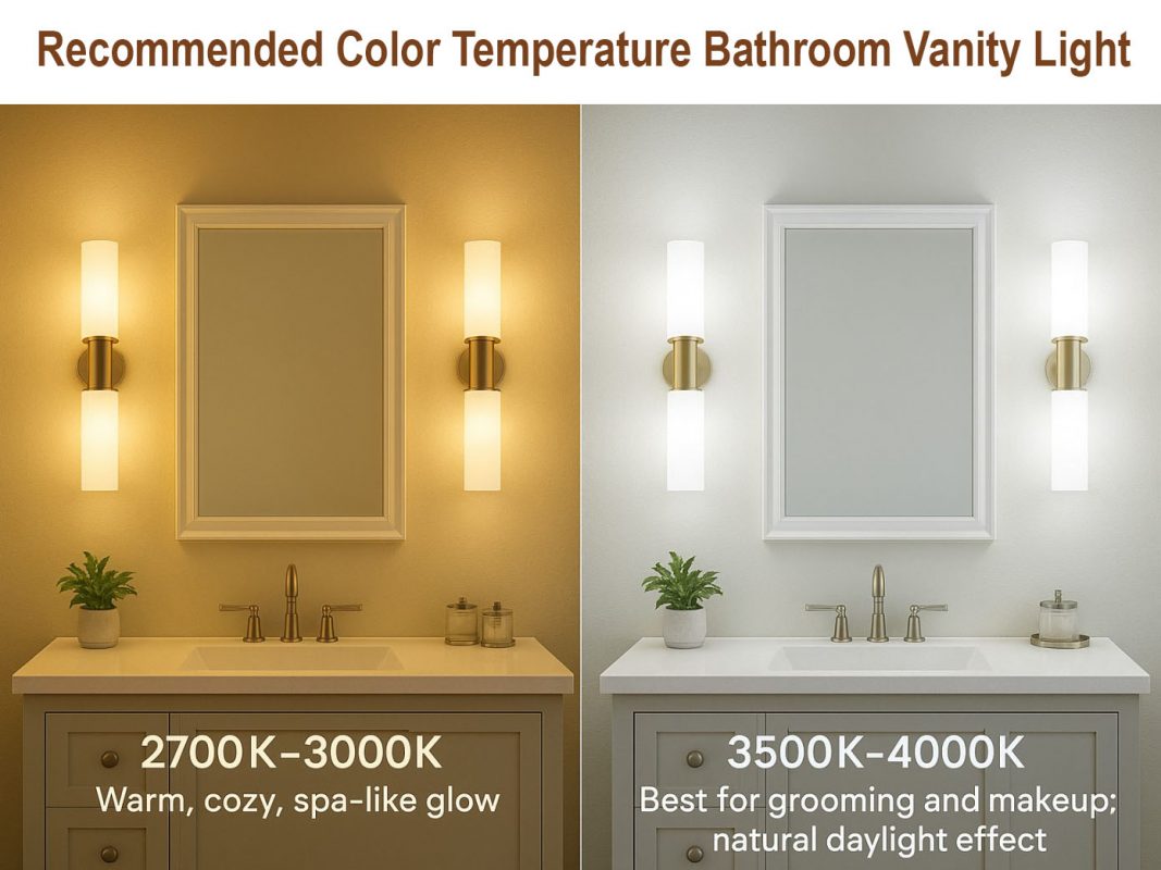 Recommended Color Temperature Bathroom Vanity Lighting