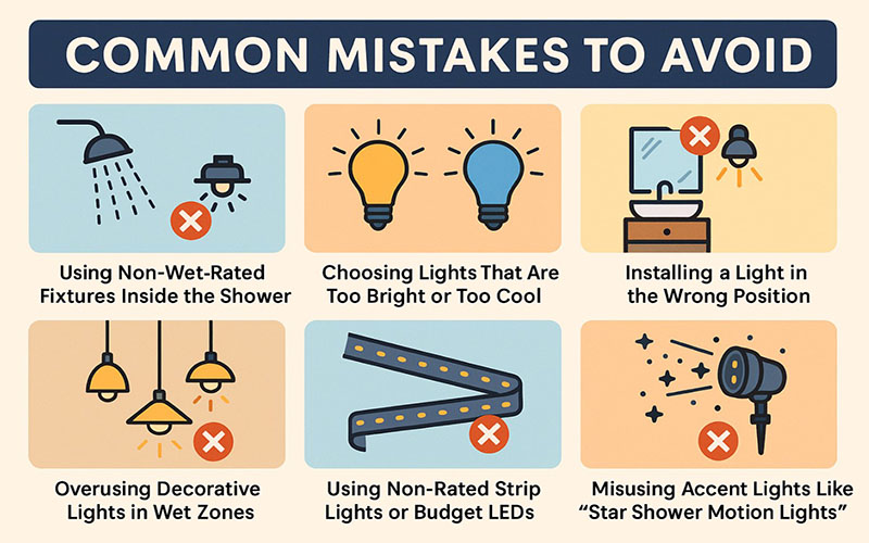 Shower Lighting Common Mistakes To Avoid