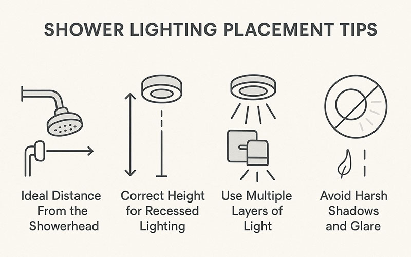 Shower Lighting Placement Tips