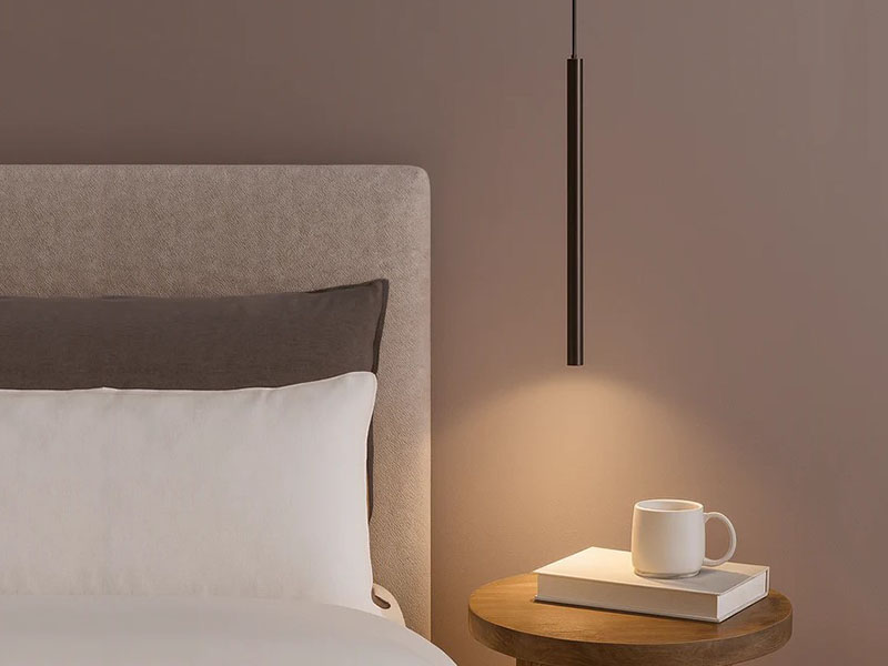 Slim Tube Bedside Pendant Light