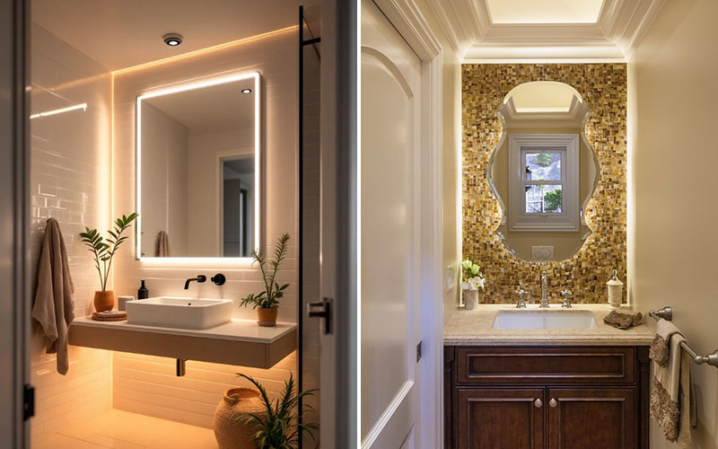 Small Bathroom Mirror Lighting Ideas