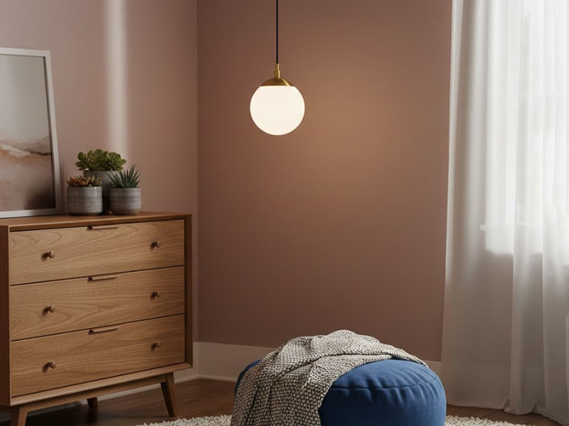 Small Hanging Lights For Cozy Bedroom Corner