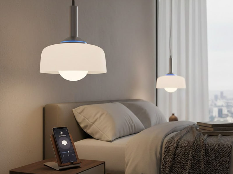 Smart Bedside Pendant With Voice Control And Dimming