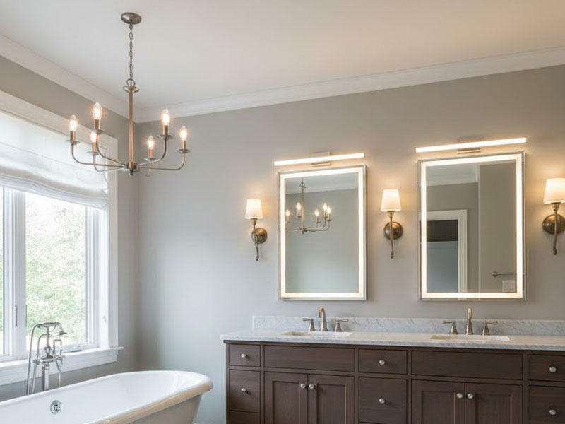 Transitional Bathroom Lighting Ideas