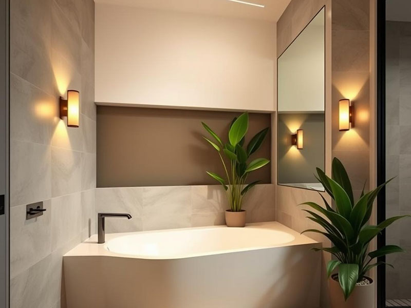 Use Mirror To Amplify Bathtub Light