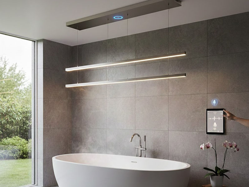 Voice-controlled Over Bathtub Lighting