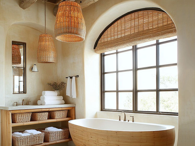 Wabi-sabi Lighting For Bathtub Area