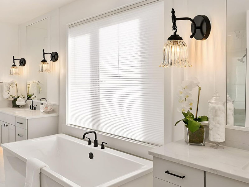 Wall Sconces Beside The Bathtub
