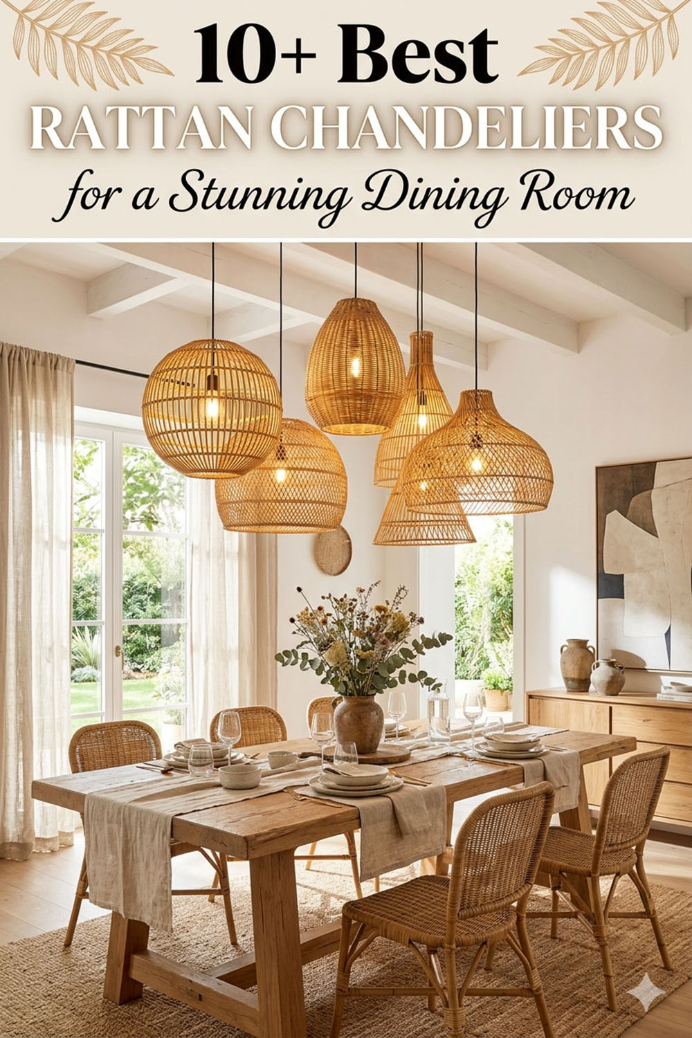 10+ Best Rattan Chandeliers for a Stunning Dining Room