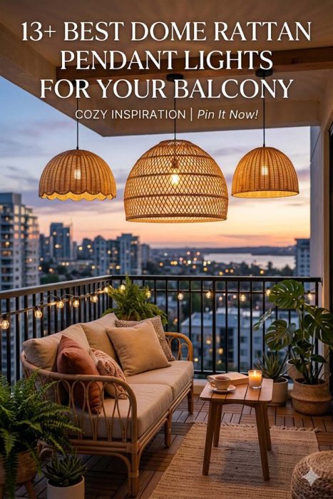13 Best Dome Rattan Pendant Lights For Your Balcony