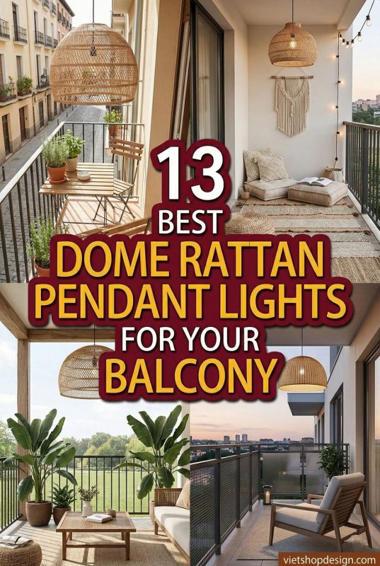 13 Best Dome Rattan Pendant Lights For Your Balcony - Outdoor Living Space Ideas