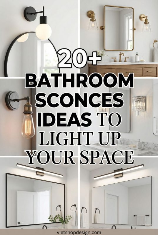 20+ Bathroom Sconces Ideas To Light Up Your Space