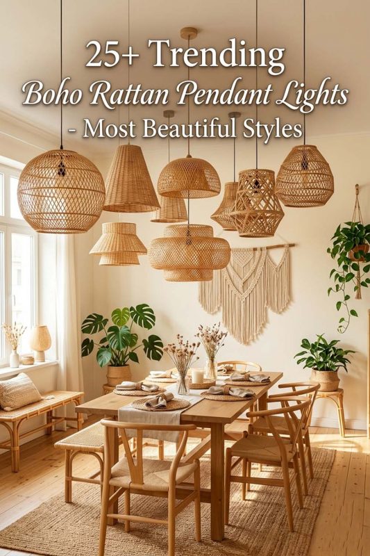 25+ Trending Boho Rattan Pendant Lights - Most Beautiful Styles