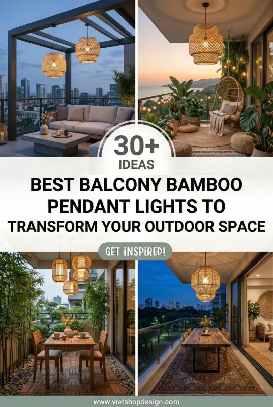 30+ Best Balcony Bamboo Pendant Lights To Transform Your Outdoor Space - Outdoor Living Space Ideas