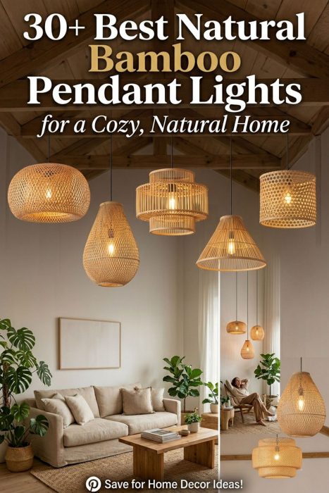 30+ Best Natural Bamboo Pendant Lights For A Cozy, Natural Home