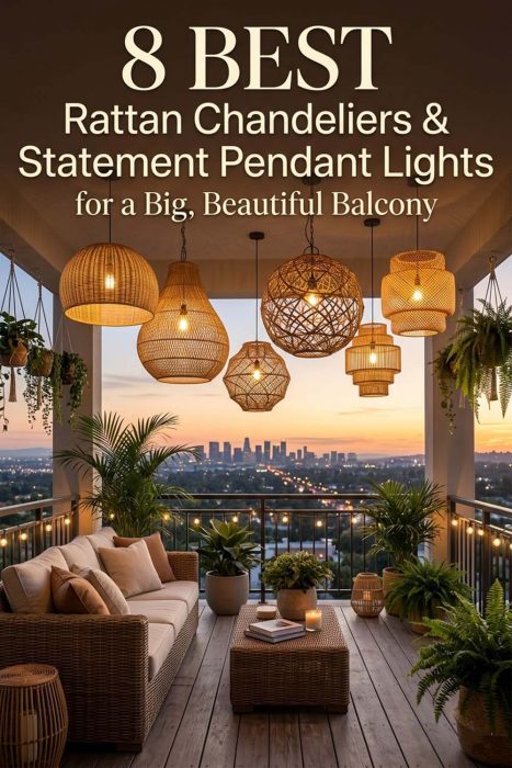 8 Best Balcony Rattan Chandeliers & Statement Pendant Lights