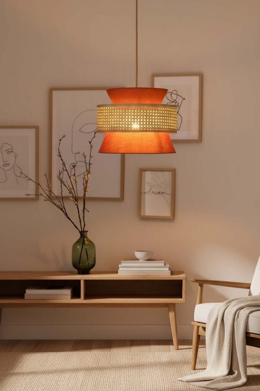 Artistic Living Room Layered Bamboo Pendant Light Bold Modern Decor