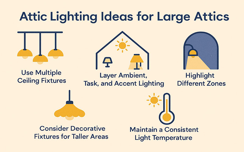 Attic Lighting Ideas For Large Attics