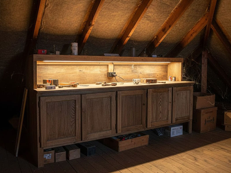 Attic Under-shelf Lighting
