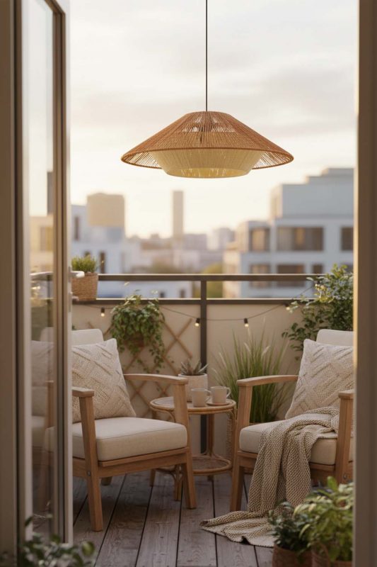 Balcony Cone Hemp Rope Pendant Lamp - Small But Stunning
