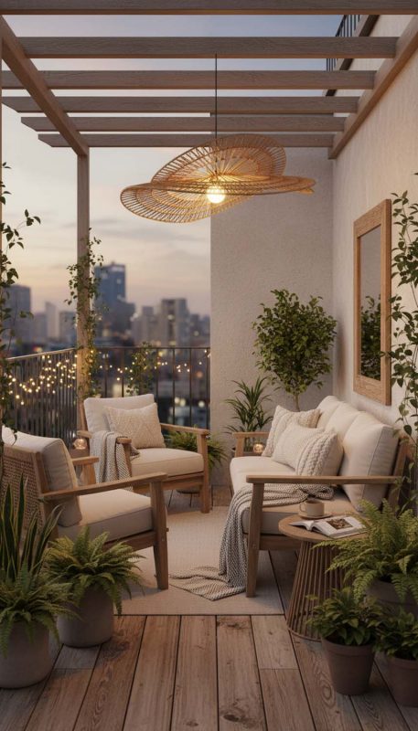 Balcony Double Wing Wicker Pendant - Cozy & Relaxing