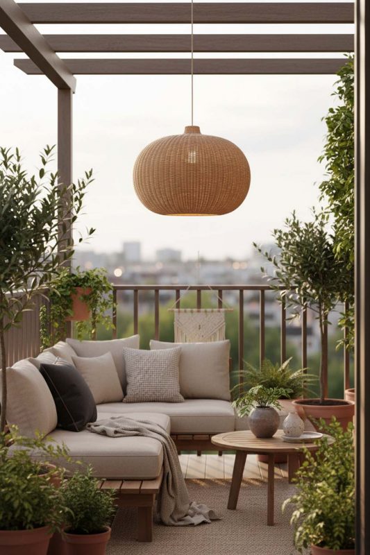 Balcony Galaxy Round Pendant Light - Romantic Outdoor Corner