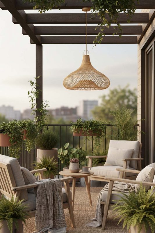 Balcony Gourd Rattan Pendant Light - Warm Evening Glow