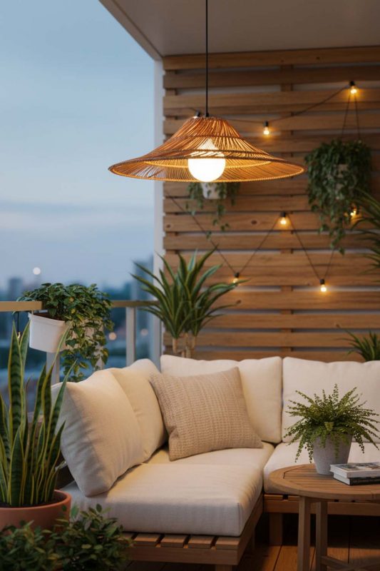 Balcony Loft Rattan Pendant Light - Cozy & Relaxing