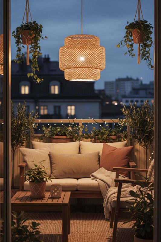Balcony Natural Bamboo Sinnerlig Pendant Lamp - Cozy & Relaxing