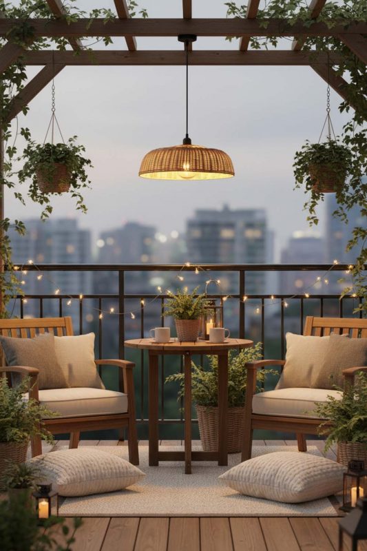 Balcony Rattan Disc Pendant Light - Sunset Chill Vibes