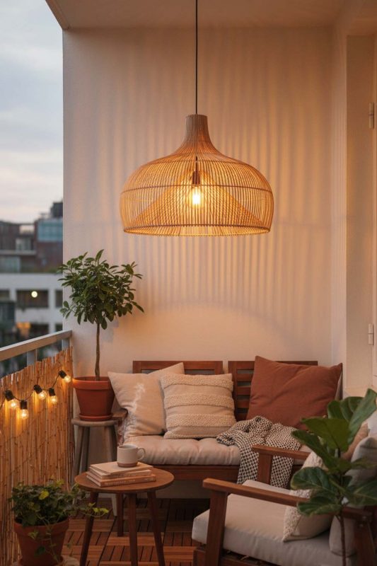 Balcony Rattan Gourd Pendant Light - Cozy & Relaxing