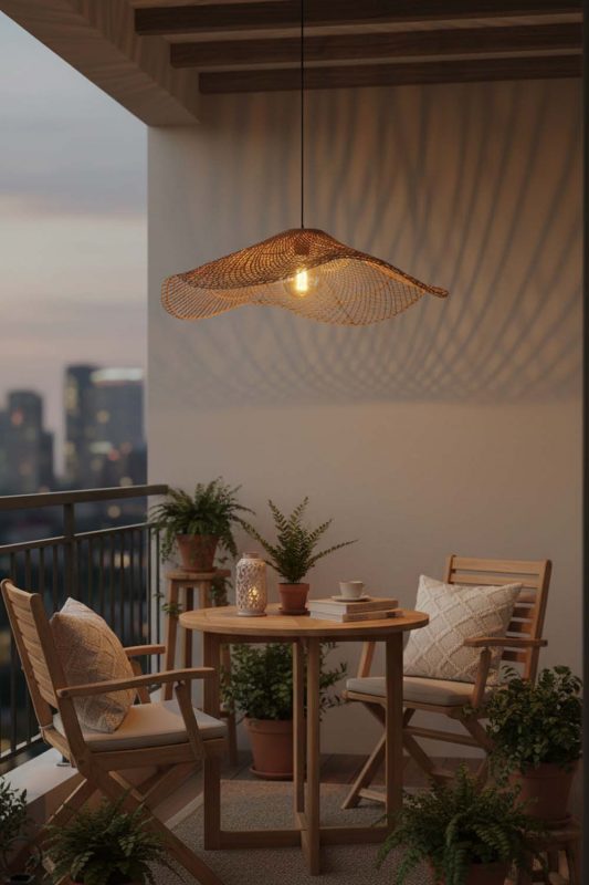 Balcony Single Lotus Leaf Pendant Light - Sunset Chill Vibes
