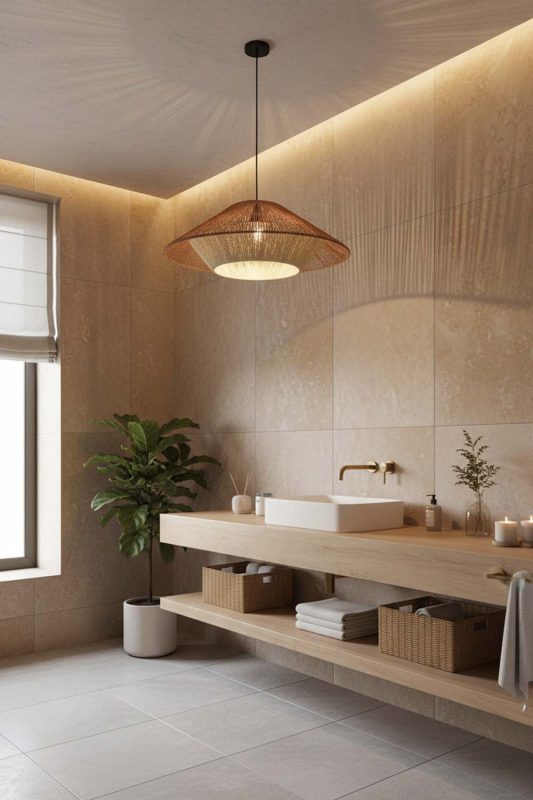 Bathroom Cone Hemp Rope Pendant Lamp - Bright & Elegant