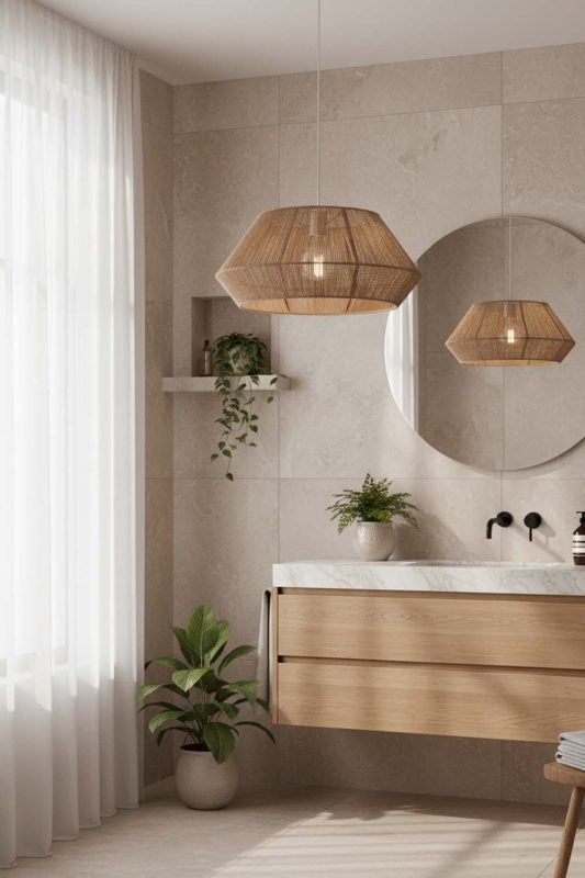 Bathroom Vintage Hemp Rope Pendant Light - Clean & Refreshing