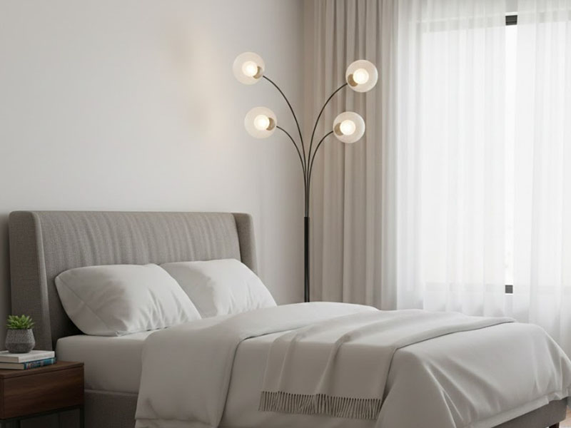 Bedroom Multi-head Floor Lamp