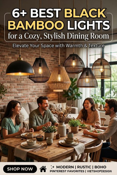 Best Black Bamboo Lights For A Cozy, Stylish Dining Room