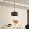 Black Bamboo Basket Pendant Light For Dining Room