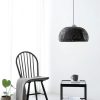 Black Bamboo Basket Pendant Light Minimalist Style
