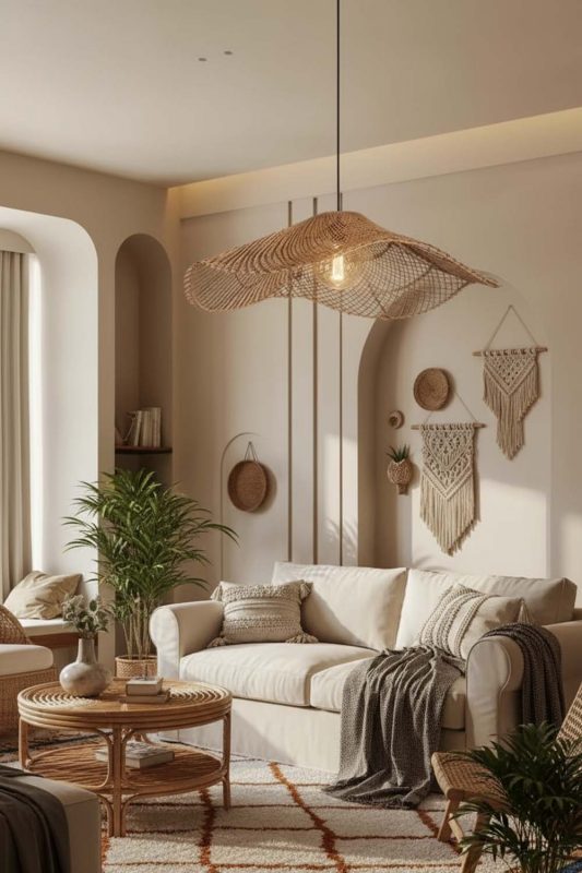 Boho Single Lotus Leaf Pendant Light - Artistic & Unique