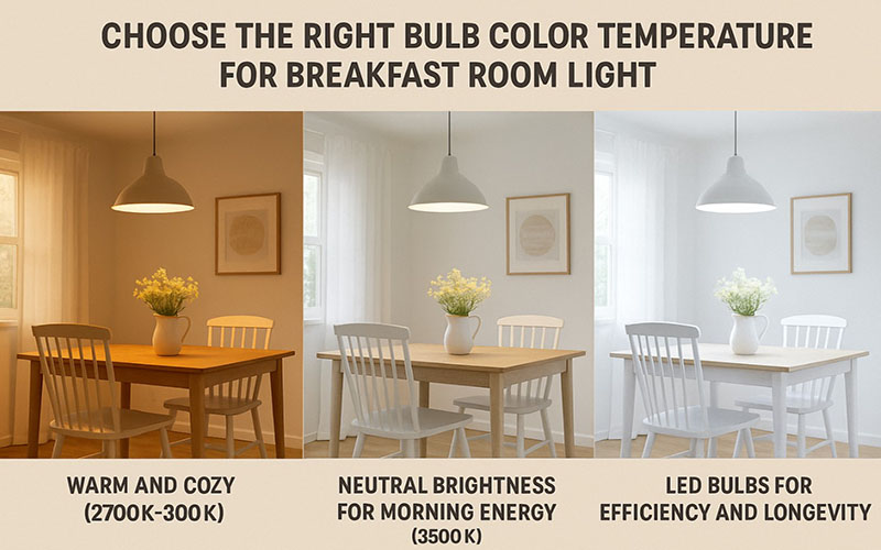 Choose The Right Bulb Color Temperature For Breakfast Room Light