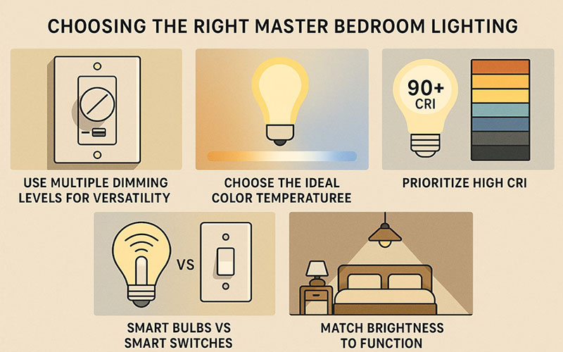 Choosing The Right Master Bedroom Lighting Tips